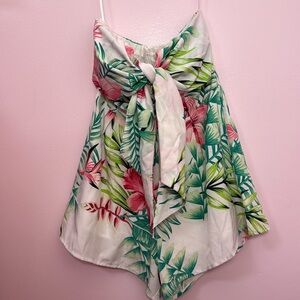 44. Pink Lily Floral Romper
